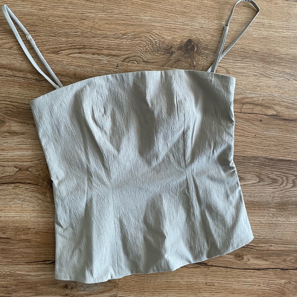 Tan tube top with removable straps